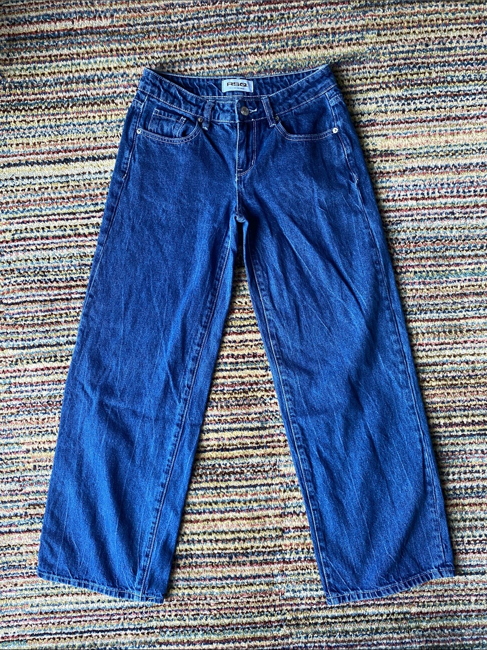 RSQ Women's Low Rise Baggy Wide-Leg Jeans 24